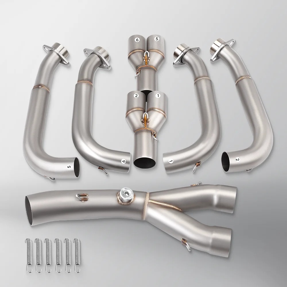 Original Gauge Exhaust System Upgrade Kit for YZF R6 2006-2020 Motorcycles Lossless Installation Semi-Blue Link Pipe New